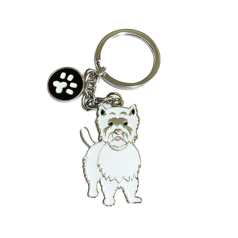 Wholesale Zinc Alloy Dog Keychain